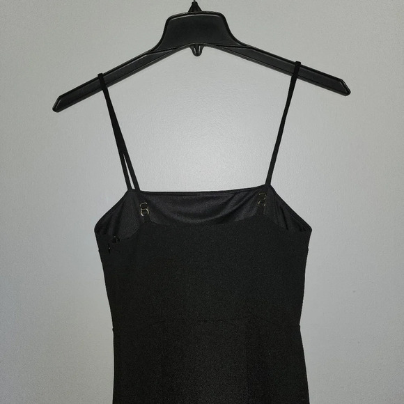 Express women's spaghetti straps mini black dress size 6 90 Y2K - Picture 4 of 8
